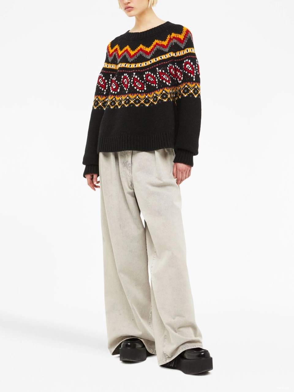 Affordable jumper intarsia-knit Women Antarctic Alanui Circle 0811